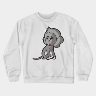 Cute Monkey Cartoon Crewneck Sweatshirt